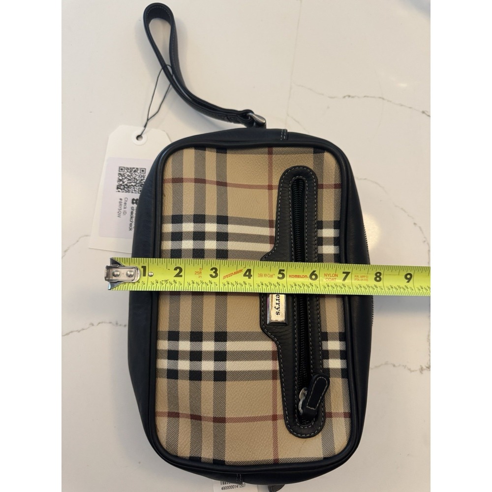 Burberrys Vintage Nova Check Plaid Wristlet Bag - New w/ Dust Bag And COA - Picture 5 of 5